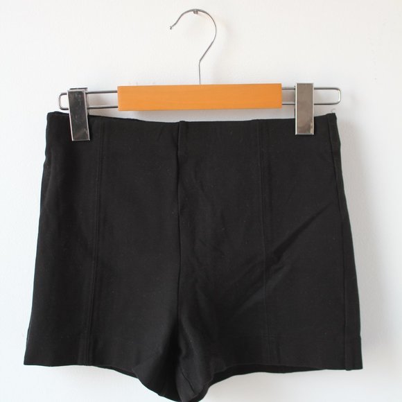 Talula (Aritzia) Black Elastic Tight Shorts - Picture 2 of 3